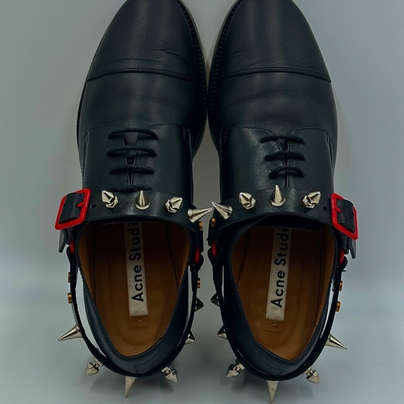 ACNE STUDIOS Seriously Spiked Swedish Oxfords WOMENS 8.5 - Picture 1 of 12